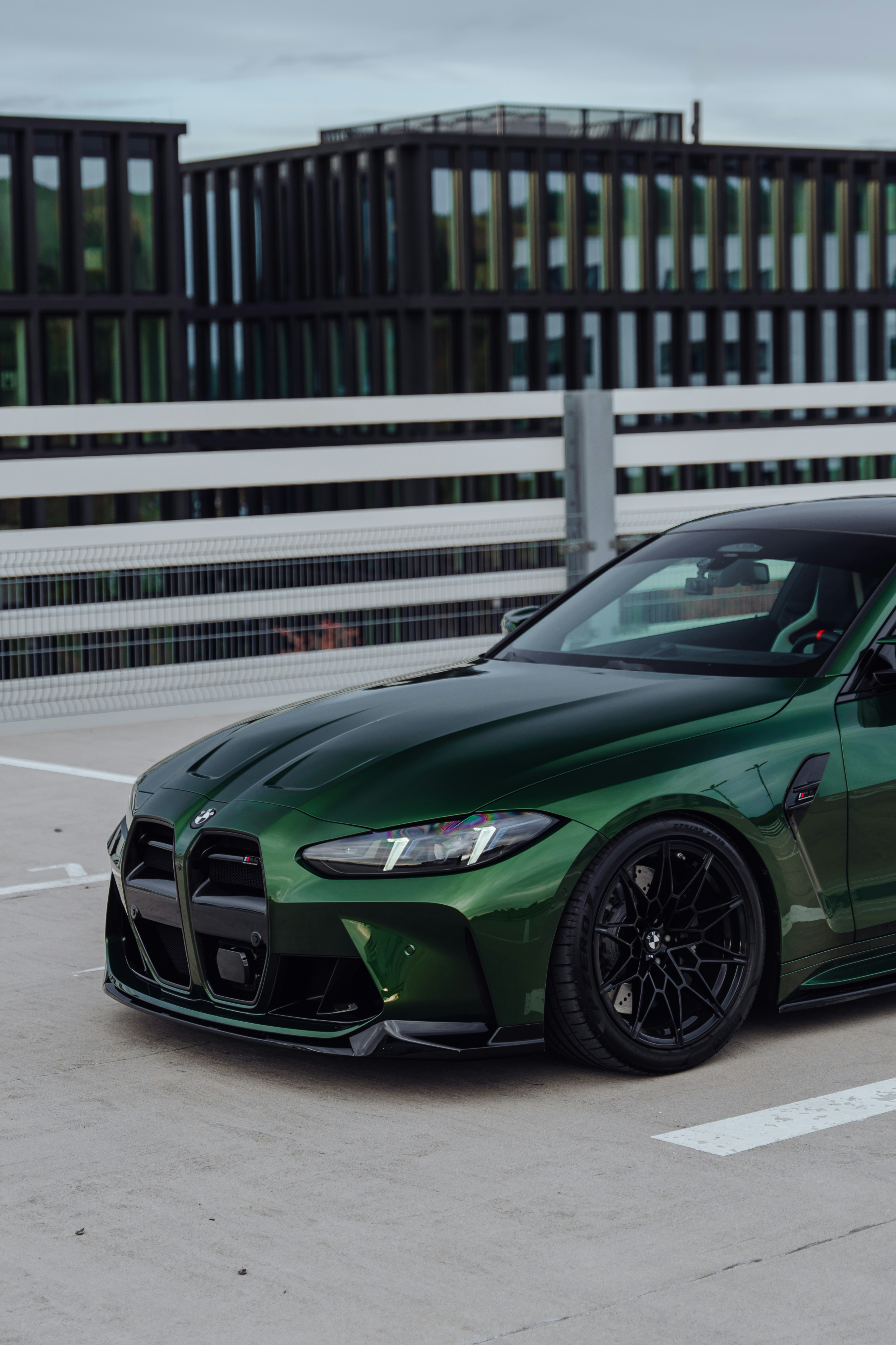 BMW M3 at night — LED halos cutting the darkness