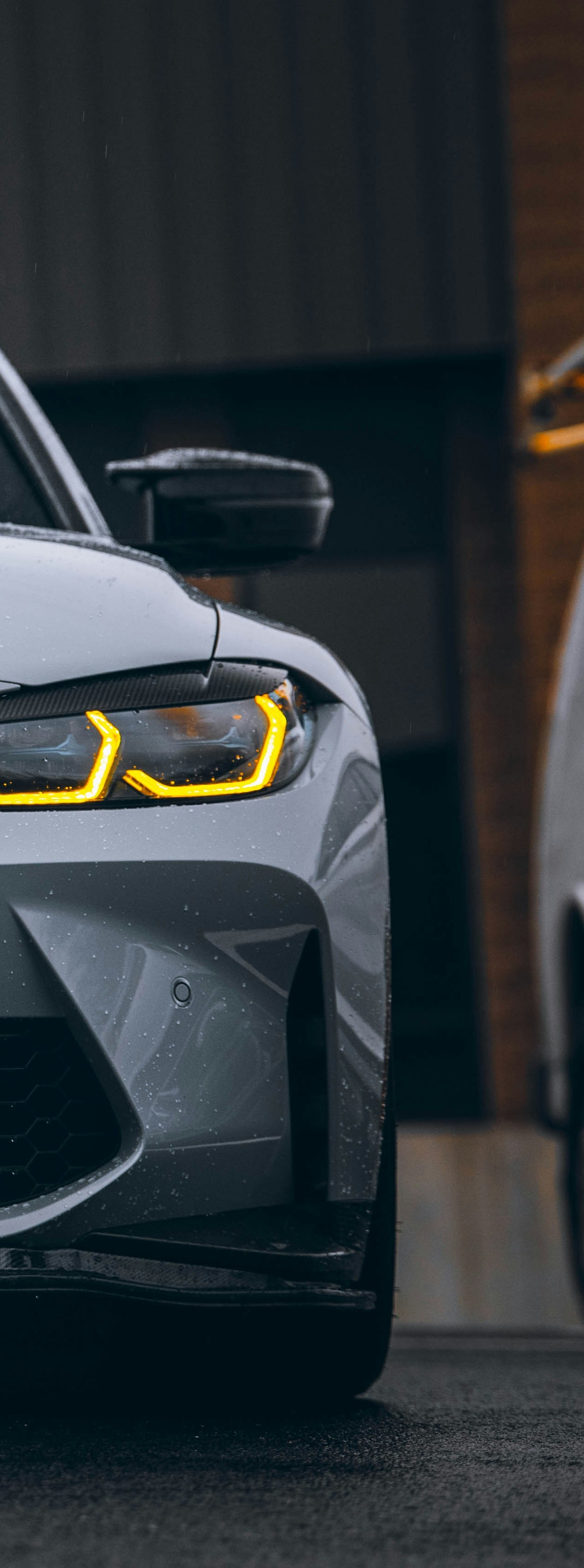BMW M3 on track at night